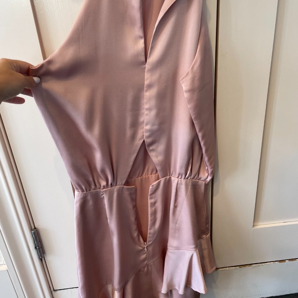 Halter Ruffle Mini Dress Krisa, Size Small - Picture 6 of 6